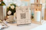 Capture the Love QR Code Sign styled with floral decorations at a wedding