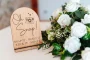 Oh Snap! Photo Guestbook Sign 6 Laser-engraved oak oh snap! photo guestbook sign with natural wood grain