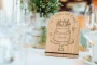 Cake Flavours Wedding Sign engraved on solid oak veneer