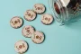 Paw Print Drink Tokens 7 Personalised paw print drink tokens engraved on birch plywood