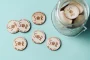Paw Print Drink Tokens 4 Paw Print Drink Tokens — personalised wooden wedding drink tokens