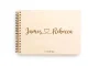 Boho Love Heart Wedding Guest Book with copper spiral wire binding