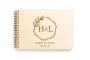 Monogram Wedding Guest Book 8 Monogram Wedding Guest Book open showing the lined interior pages