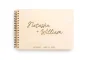 Modern Spiral-Bound Wedding Guest Book 9 Laser-engraved wooden cover of the modern spiral-bound wedding guest book