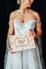 Wildflower border wedding guest book portrait cover personalised with bride and groom names and wedding date