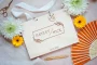 Floral Wedding Guest Book open showing the lined interior pages