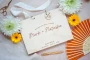Laser-engraved wooden cover of the rustic advice & well wishes guest book