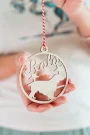 Alternative view of the personalised pet bauble