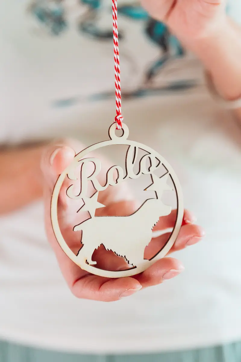 Alternative view of the personalised pet bauble