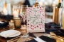 personalised wildflower engraved wedding guest book cover detail with laser-engraved floral design