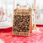 Capture the Love QR Code Sign - compliment your wedding day with this uniue QR code sign.
