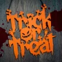 Trick or Treat Halloween Sign 2 Trick or Treat Halloween Sign — personalised Halloween door sign
